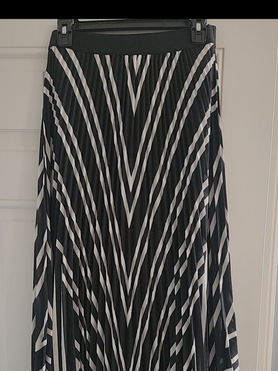 H&M Dresses & Skirts - H&M Black and White Striped Pleated Skirt